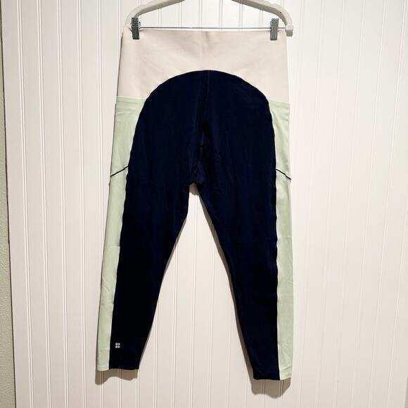 Sweaty Betty Power 7/8 Leggings Colorblock Athletic Sporty Size XXL - Picture 2 of 6